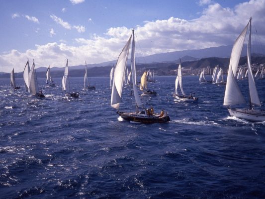 Good breeze in Las Palmas for the start of the first ARC in 1986