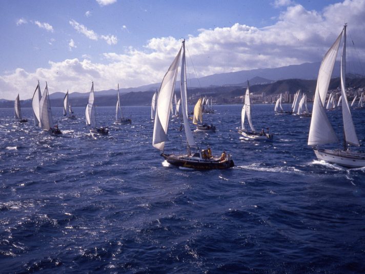 Good breeze in Las Palmas for the start of the first ARC in 1986
